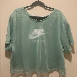Women’s Nike Air Mesh cropped T Shirt 3x Green NWT